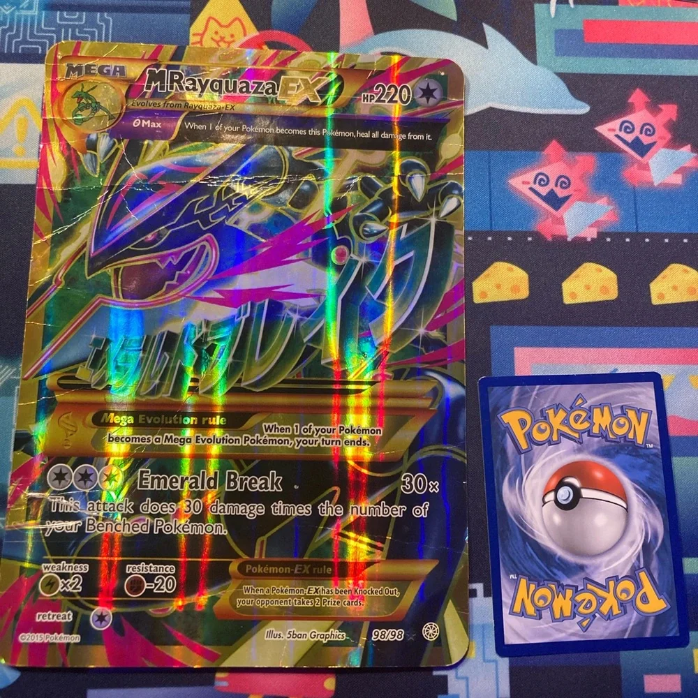 pokemon card m rayquaza ex Pokemon TCG: Mega Rayquaza EX #76 PSA 8 main image 1